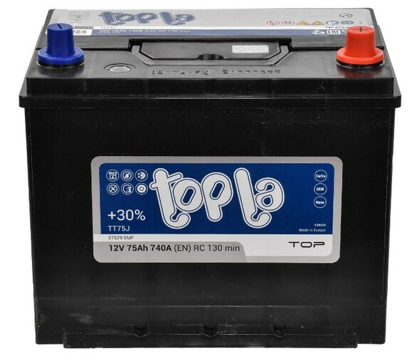 Аккумулятор Topla 6 CT-75-R Top JIS (118 875) изображение 2