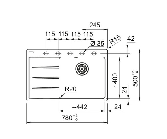 Мойка кухонная Franke Centro CNG 611-78 TL (оникс) (114.0630.471) изображение 3