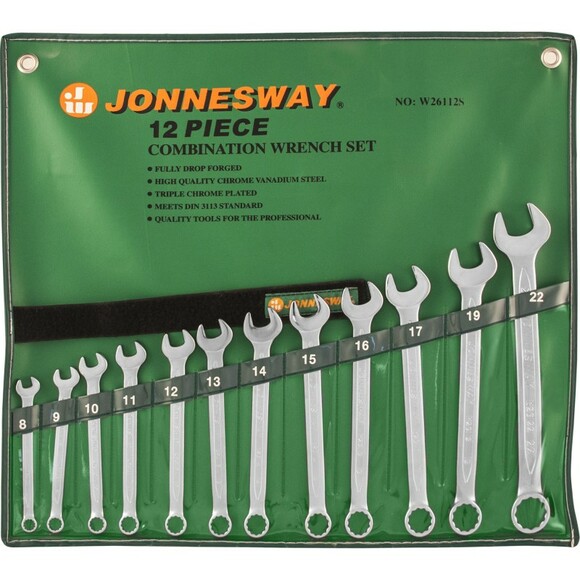 Набор ключей комбинированных JONNESWAY W26112S (12 предметов) изображение 2