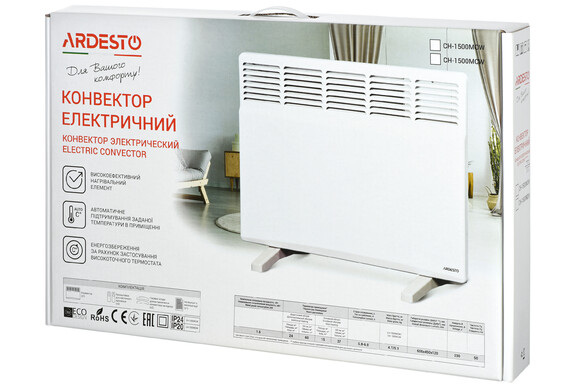 Конвектор електричний Ardesto CH-1500MCW фото 7