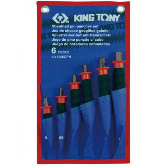 Набор выколоток KING TONY с протектором, 6 предметов (1006GPN)