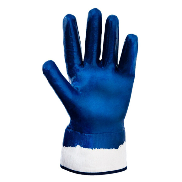 Перчатки трикотажные Sigma с полным нитриловым покрытием синие краги р10 (9443371) 120пар изображение 2