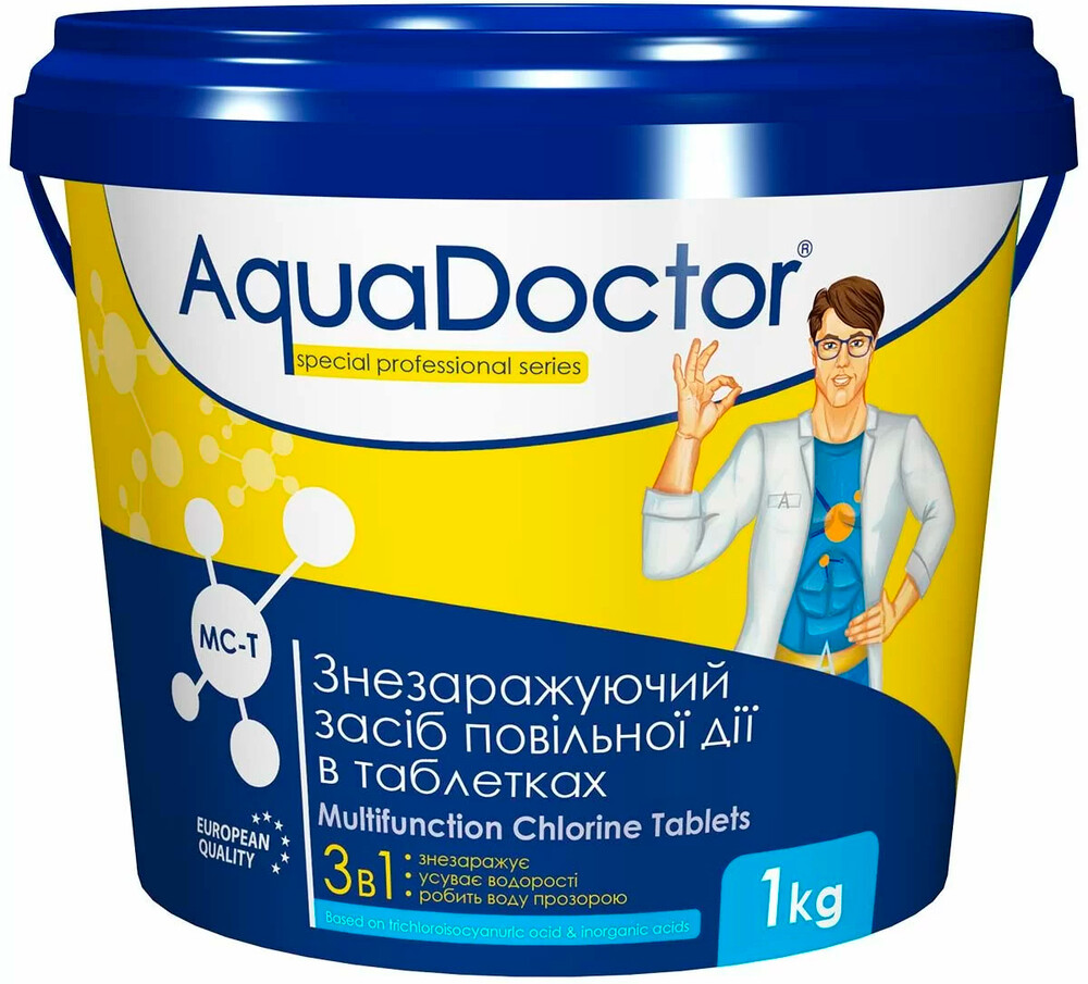 

AquaDoctor MC-T дезинфектант 3 в 1 на основе хлора 1 кг (15972)