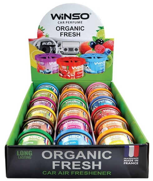 Ароматизатор для автомобиля Winso Organic Fresh MIX No1, бокс, 18 шт. по 40 мл (500028)