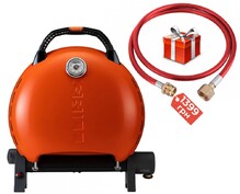 Портативный переносной газовый гриль O-GRILL 600T, оранжевый + шланг в подарок! (o-grill_600T_orange)