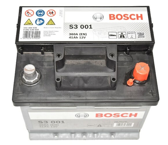 Аккумулятор Bosch S3 001, 41Ah/360A (0 092 S30 010) изображение 2