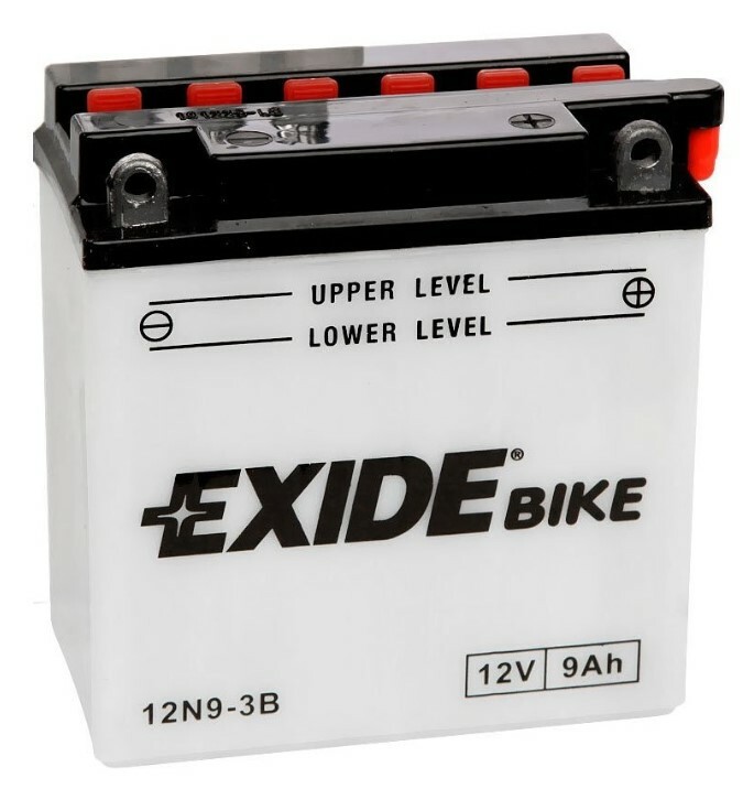 

Акумулятор EXIDE 12N9-3B, 9Ah/85A