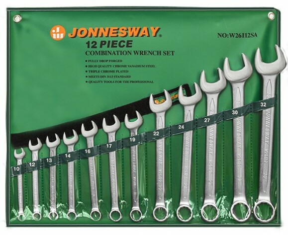 Набор ключей комбинированных JONNESWAY W26112SA (12 предметов) изображение 2