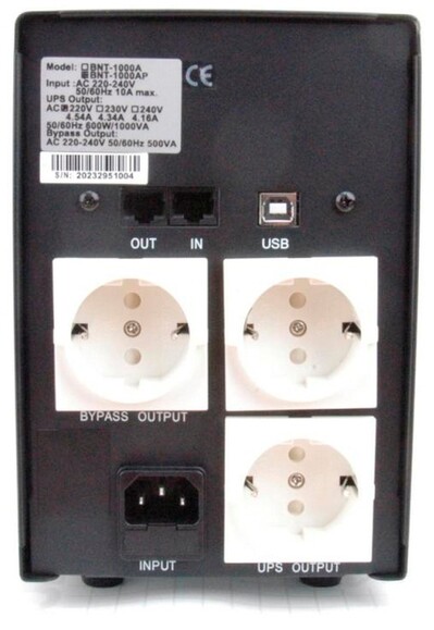 Источник бесперебойного питания Powercom BNT-1000AP Schuko USB изображение 2