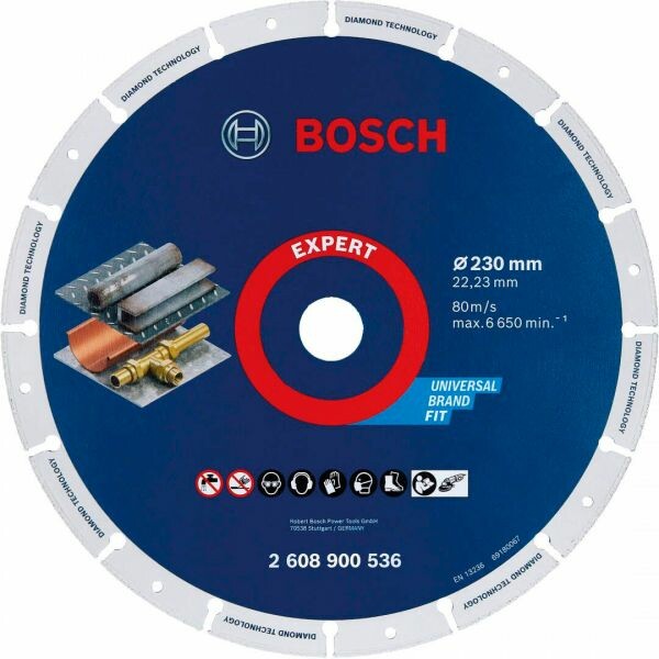 

Алмазный диск по металлу Bosch Expert for Metal, 230x22,23 мм (2608900536)