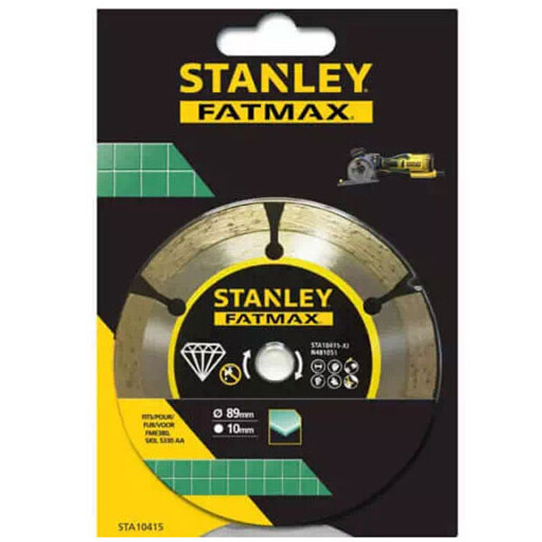 

Диск алмазный Stanley для плитки 89х10 мм для циркулярной пилы FME380 (STA10415)