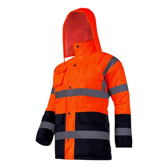 Куртка сигнальная Lahti Pro зимняя длинная р.M (50см) рост 164см обьем груди 92см оранжевый (L4090602)