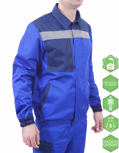 Куртка рабочая Free Work Стандарт синяя с темно-синим р.44-46/5-6/S (62328) изображение 5