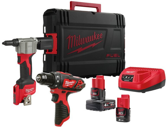 Набір акумуляторних інструментів Milwaukee M12 BPP2L-422X (4933481028)