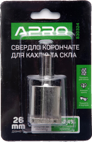 Алмазное сверло трубчатое APRO 26 мм (830324) изображение 3