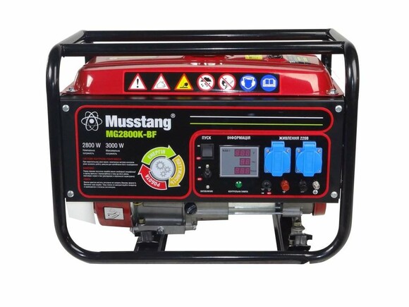 Генератор Musstang MG2800K-BF бензин-газ с дисплеем изображение 2
