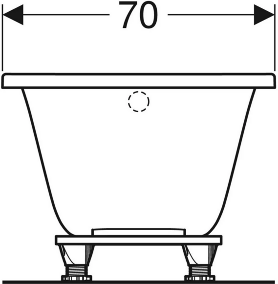 Ванна акриловая GEBERIT SELNOVA, 170х70 см, с ножками (554.284.01.1) изображение 4