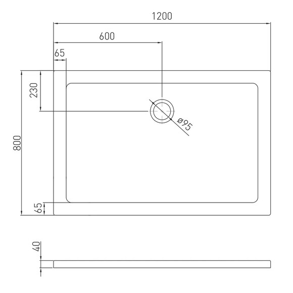 Душевой поддон VOLLE BENITA 120x80x4 см (1017.073120) изображение 3