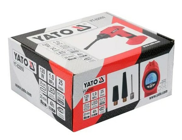 Беспроводной аккумуляторный компрессор YATO, 120 Вт (YT-82950) изображение 5
