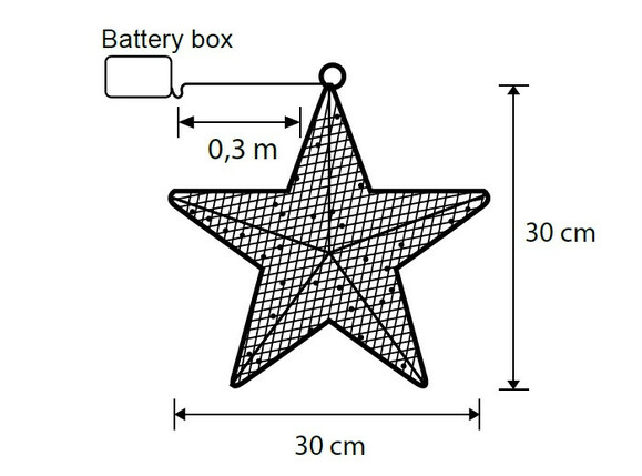 Звезда декоративная Luca Lighting 30 см (шампань) (8718861662658) изображение 3