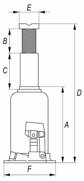 Домкрат гідравлічний пляшковий Yato 10 т 220х483 мм (YT-1704) фото 2