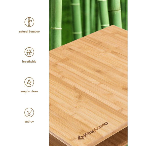 Розкладний стіл KingCamp Bamboo Folding table (KC3929) bamboo фото 5