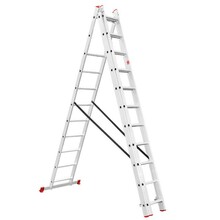 Лестница алюминиевая трехсекционная INTERTOOL 3х11 (LT-0311)