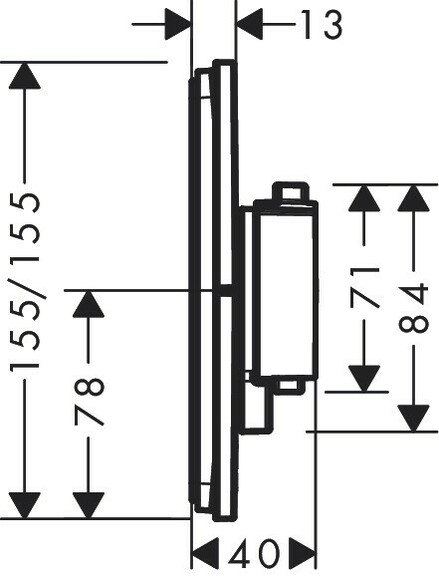 Термостат для душа HANSGROHE ShowerSelect Comfort E, бронзовый (15572140) изображение 3