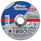 Диск отрезной по металлу NovoAbrasive STANDARD 41 14А, 115х1х22.23 мм (NAB11510)