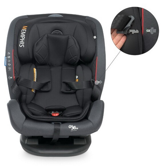 Автокресло El Camino ME 1093 MEMPHIS ISOFIX (shadow black), 0-36 кг изображение 2