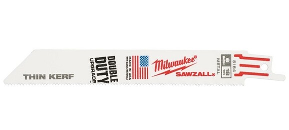 Полотно для сабельной пилы Milwaukee Sawzall по металлу L=150 5шт (48005182)