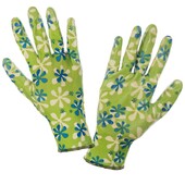 Перчатки защитные Lahti Pro женские покрытие нитрил (полиэстер, нитрил) зеленые 9 (L220409K)