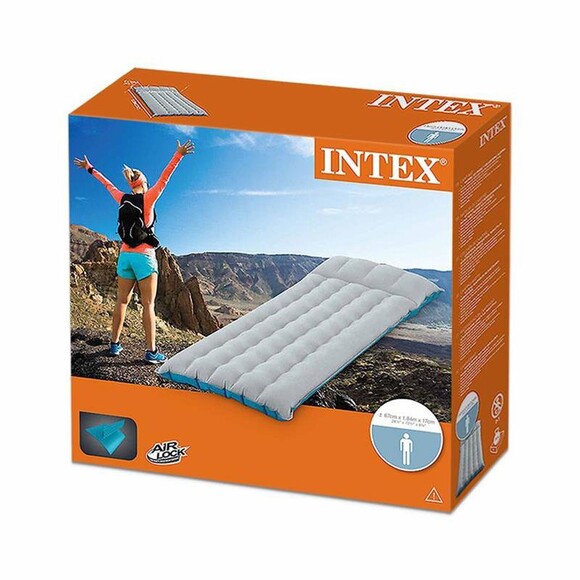 Односпальный надувной матрас Intex 67x184x17см Camping (67997) изображение 2