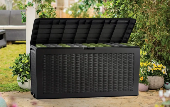 Уличный ящик Keter Samoa Rattan Box 270 л, графит (246963) изображение 4