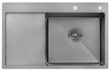 Кухонная мойка Kroner KRP Schwarze-7849RHM PVD, 3.0/1.0 мм (CV025279)