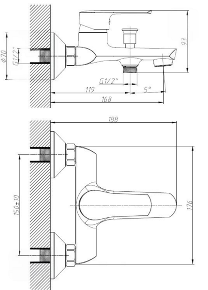 Набор смесителей для ванны IMPRESE Kit 21081 (kit21081) изображение 5
