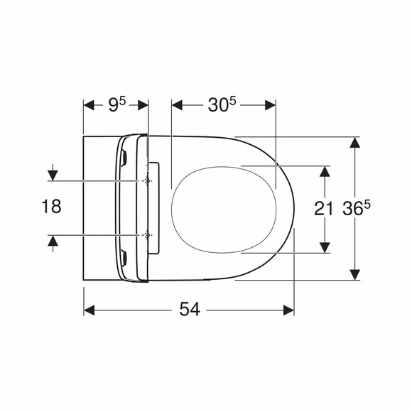 Подвесной унитаз Geberit ONE без ободка с сидением Soft Close (500.201.01.1) изображение 4