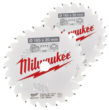 Пильный диск Milwaukee 165х20х40T/40T, 2 шт. (4932492433)