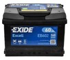 Аккумулятор EXIDE EB602 Excell, 60Ah/540A 