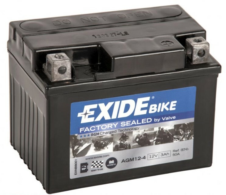 

Аккумулятор EXIDE AGM12-4 Gel, 3Ah/50A