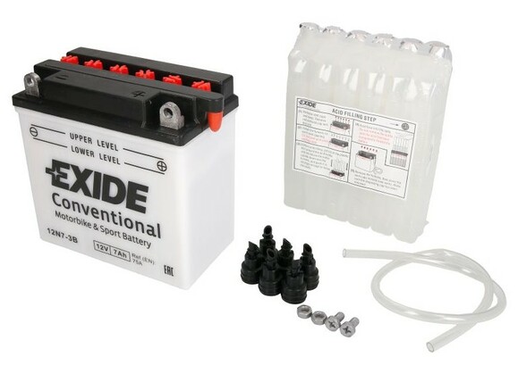 Мото аккумулятор EXIDE YB5L-B, 5Ah/65A изображение 3