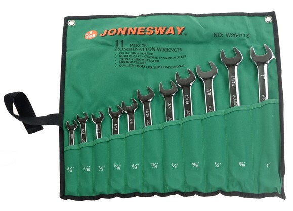 Набор комбинированных ключей JONNESWAY W26411SA (11 предметов) изображение 2