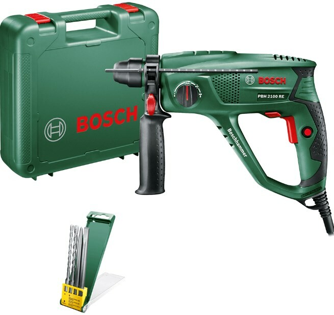 

Перфоратор Bosch PBH 2100 RE + 2 сверла и 2 зубила (06033A9302)