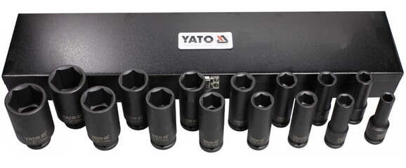 Набір головок торцевих ударних Yato 1/2 ", 10-32 мм (YT-1055) фото 2