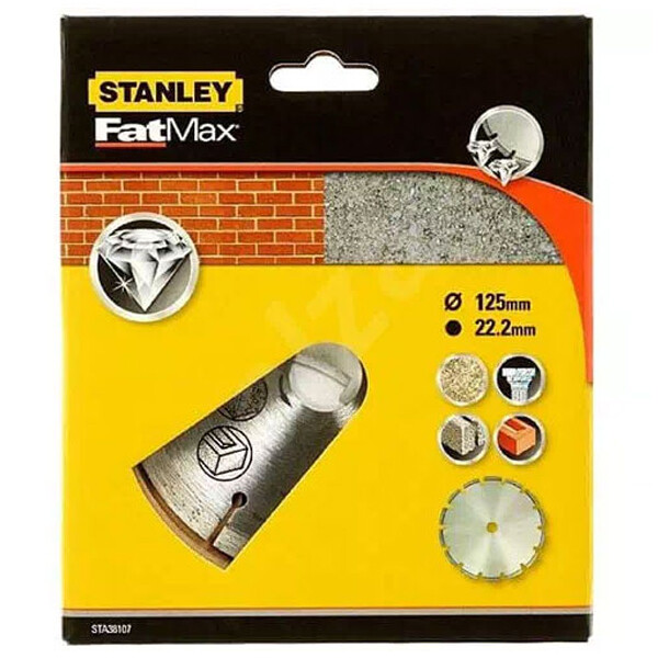 

Диск алмазный Stanley по бетону, стяжке 125х22.2 мм (STA38107)