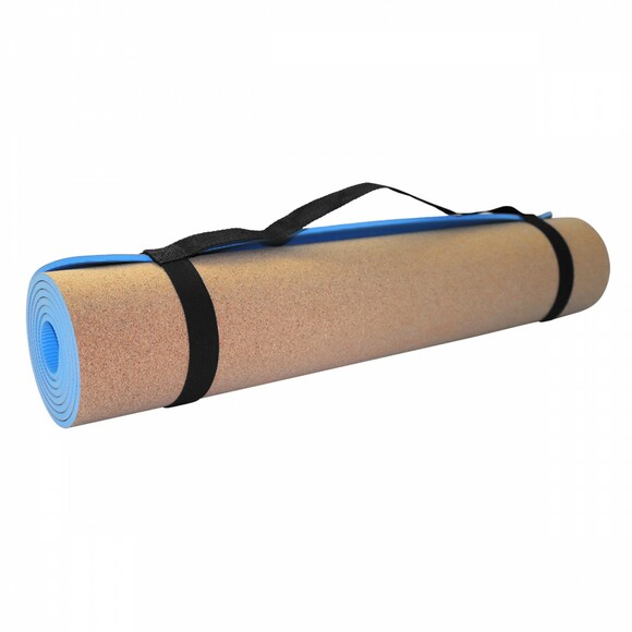 Килимок для йоги та фітнесу SportVida TPE+Cork 0.6 см (SV-HK0318) фото 5
