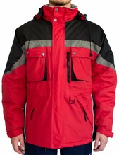 Куртка утеплена чоловіча мод.MILTON, вітро/водонепроникна, червоного кольору, р.L ARDON 57239