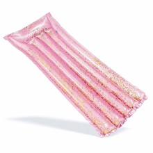 Пляжний надувний матрац Intex для плавання Pink Glitter Mat 170x53x15см (58720)