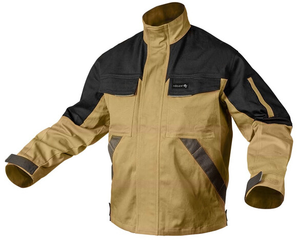 Куртка рабочая HOEGERT EDGAR XL (54), бежевая (HT5K282-1-XL)