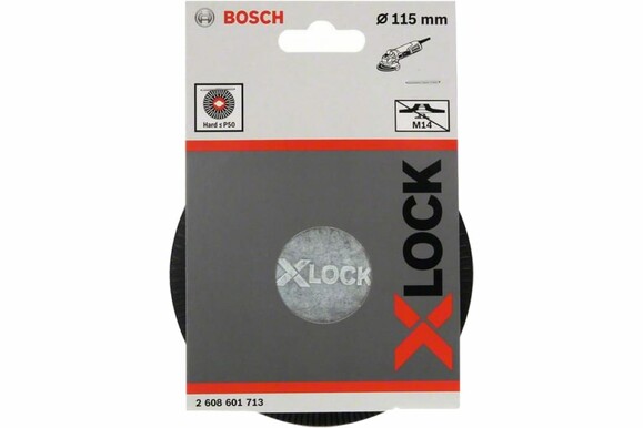 Тарілка опорна із затискачем Bosch X-LOCK жорстка 115 мм (2608601713) фото 2